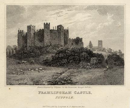 Suffolk, Framlingham Castle, 1819