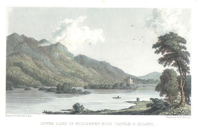 Ireland, Killarney Lower Lake & Ross Castle, 1830