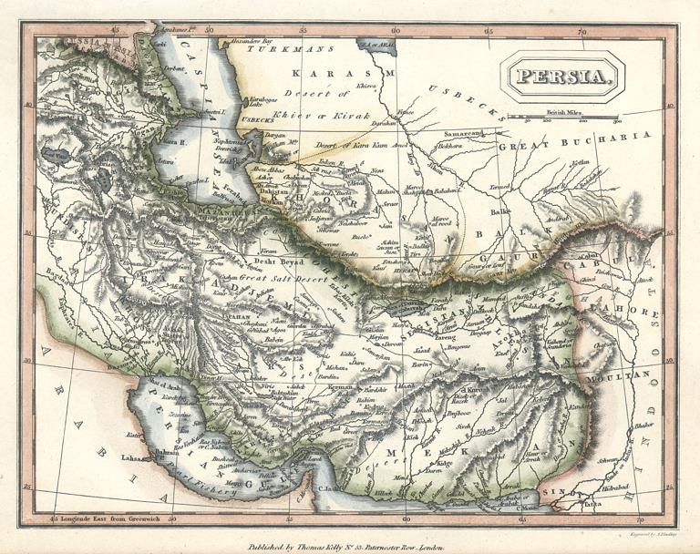 Persia map, 1828