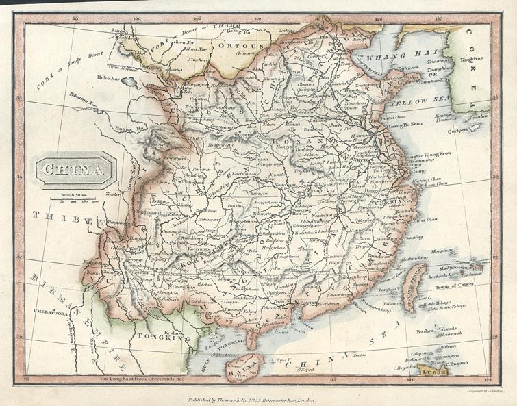 China map, 1828