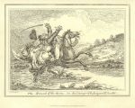 'The Sound of the Horn', Riding an Old Hunter, Gillray caricature, 1820