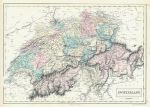 Switzerland map, 1856
