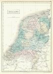Holland (The Netherlands) map, 1856
