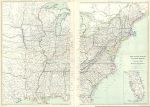 Eastern and Central USA in two maps, 1872