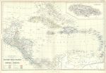 West Indies and Central America map, 1872
