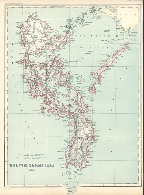 Philippine Islands map, 1872