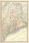 USA, Maine map, Hardesty, 1884