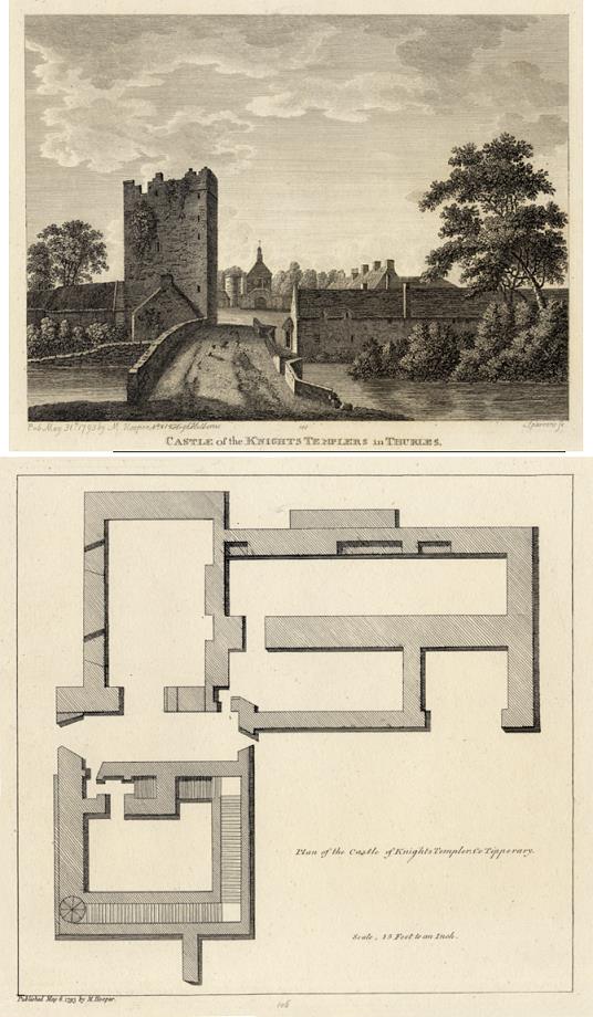 Ireland, Co. Tipperary, Castle of the Knights Templars in Thurles, 1786