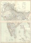India, large map on 2 sheets, 1872