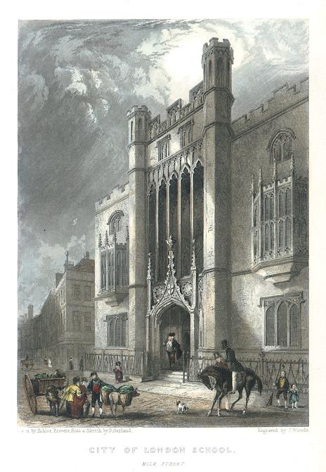 London, City of London School, in Milk Street, 1838