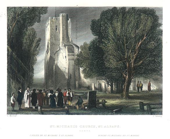 Hertfordshire, St. Albans, St. Michael's Church, 1839