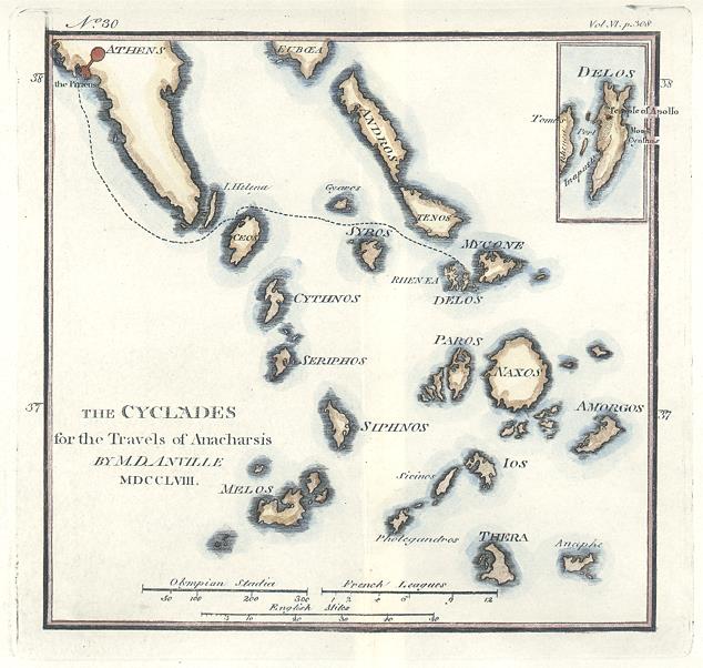 Greece, the Cyclades, 1793