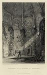 India, Interior of a Temple at Benares (with carved elephants), 1856