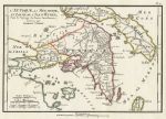 Ancient Greece, map of Attica (Attiki) etc., 1825