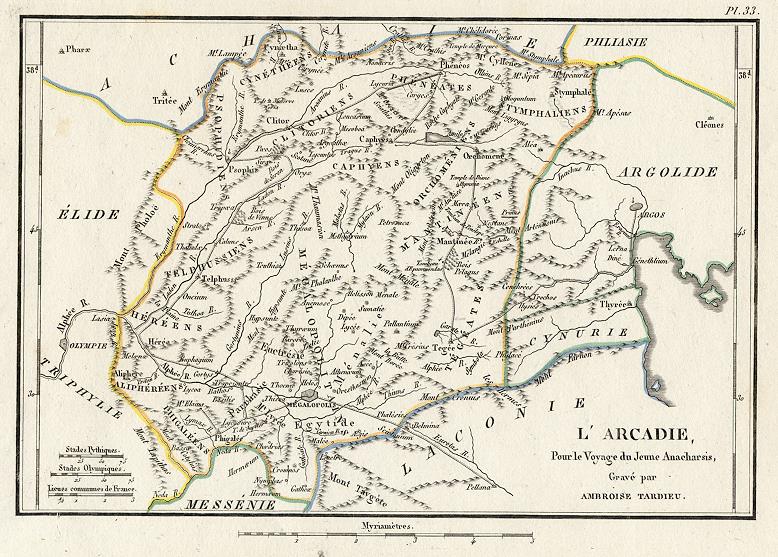 Ancient Greece, Arcadia, 1825