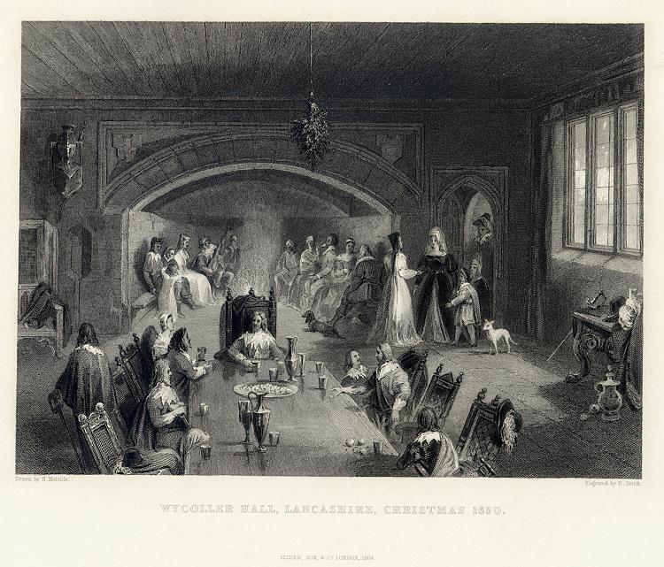 Lancashire, Wycoller Hall, Christmas 1650, 1831