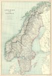 Sweden and Norway map, 1872