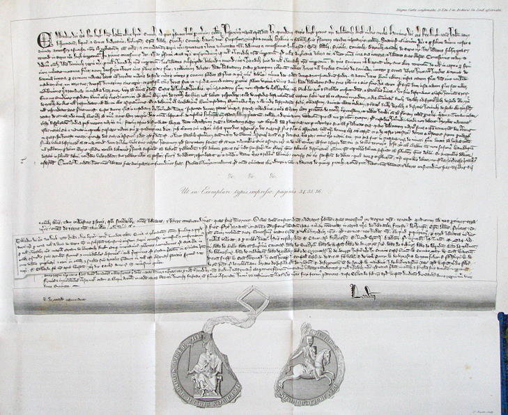 Magna Carta Confirmation, Edward I, facsimile of 1819