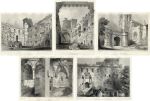 Scotland, Linlithgow Palace, 5 views by Billings, 1848