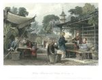 China, Silk - Feeding Silkworms and Sorting the Cocoons, 1843
