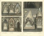 Westminster Abbey, North Cross Monuments, 1812