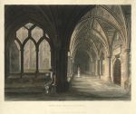 Westminster Abbey, South East Angle of the Cloisters, 1812