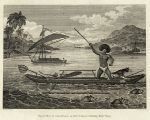 Man of Papua New Guinea hunting hogs, 1817