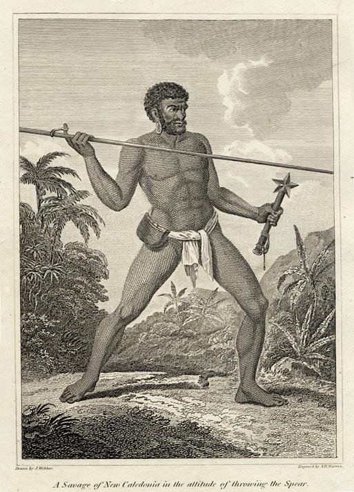 New Caledonia Native with a spear, 1817