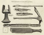 Tahiti, Native tools and flute, 1817