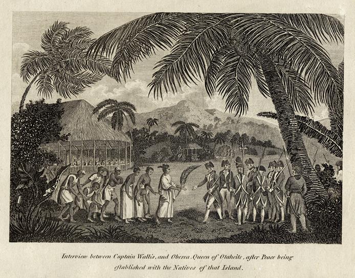 Tahiti, establishment of Peace between Captain Cook and the Queen, 1817