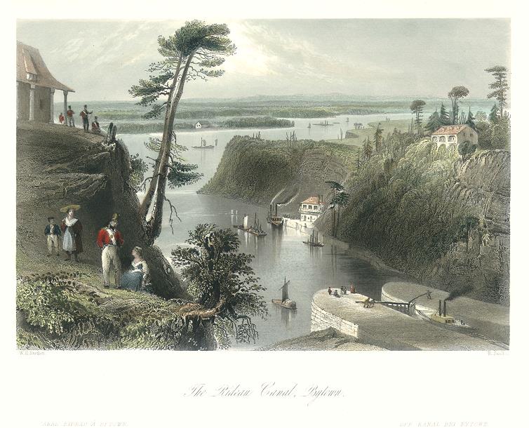 Canada, Rideau Canal at Bytown, 1842