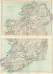 Ireland map on two sheets, 1872