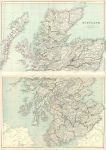 Scotland map on two sheets, 1872