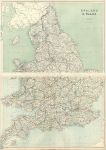 England & Wales map on two sheets, 1872
