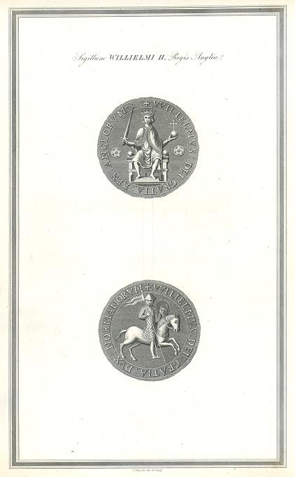 Seal of King William II from Rymer's Foedera, facsimile of 1819