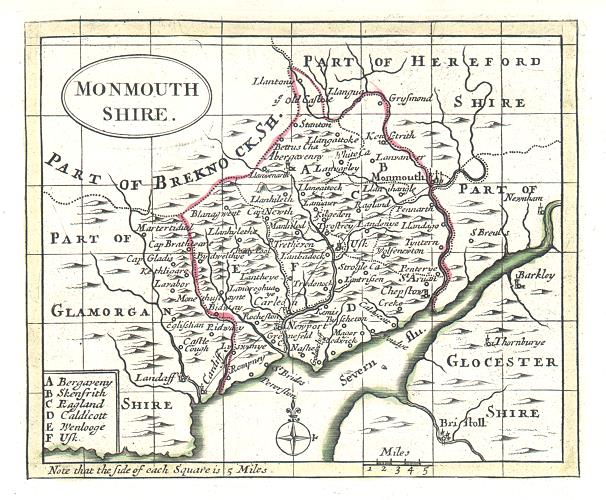 Monmouthshire map, 1786