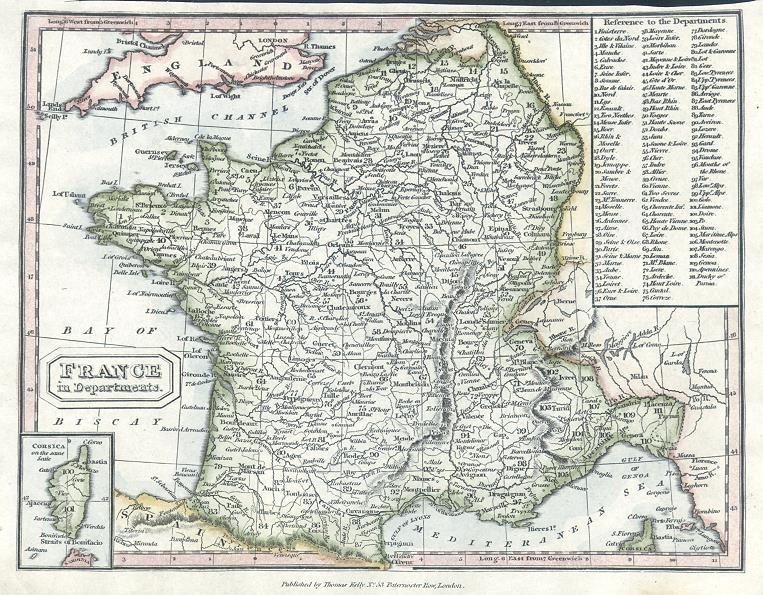 France, in Departments, 1828