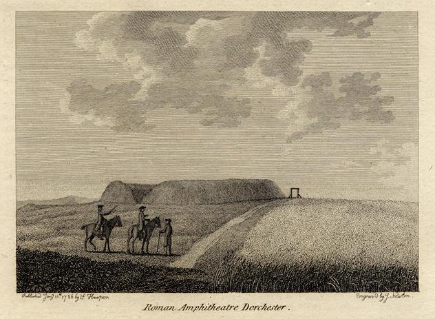 Dorset, Roman Amphitheatre near Dorchester, 1786