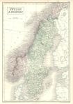 Sweden & Norway map, 1856