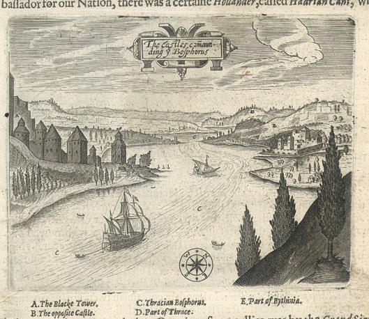Turkey, Bosphorus with European & Asian Castles, 1621