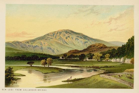 Scotland, Ben Ledi from Callander Bridge, 1894