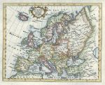 Europe map, 1770