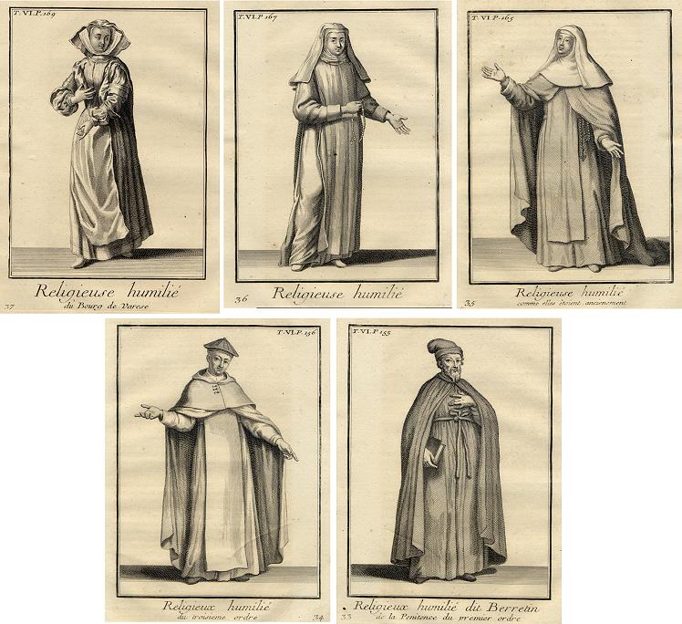 Members of the Ordre Religieuse Humilie, 1718