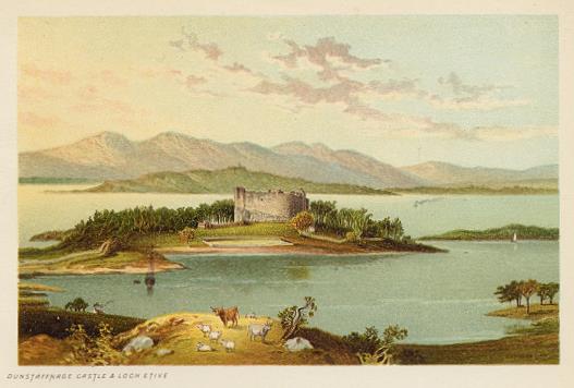 Scotland, Dunstaffnafe Castle & Loch Etive, 1894
