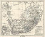 South Africa map, 1877