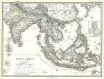 India and East Indies map, 1877