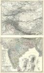 India, Nepal, Tibet map, 1877