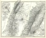 Palestine and Lebanon map, 1877