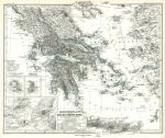 Greece map, 1877