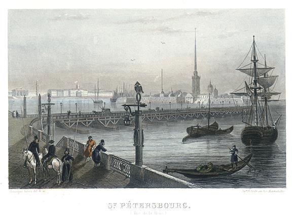 Russia, St.Petersburg, the Neva, c1845